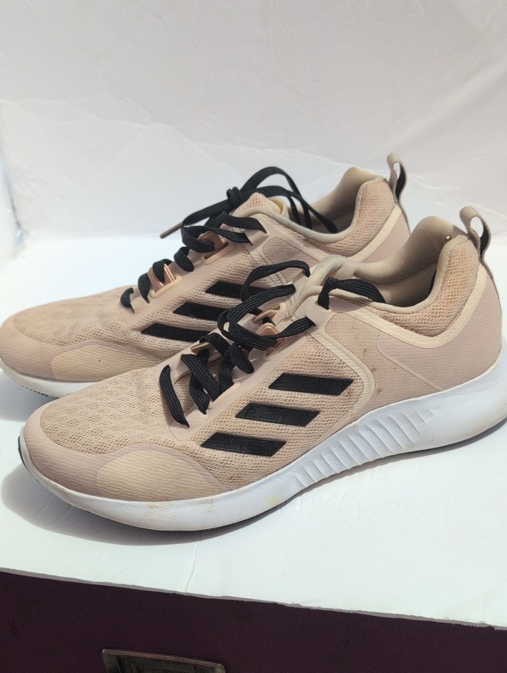 adidas Women's Beige and Black Running Sneakers